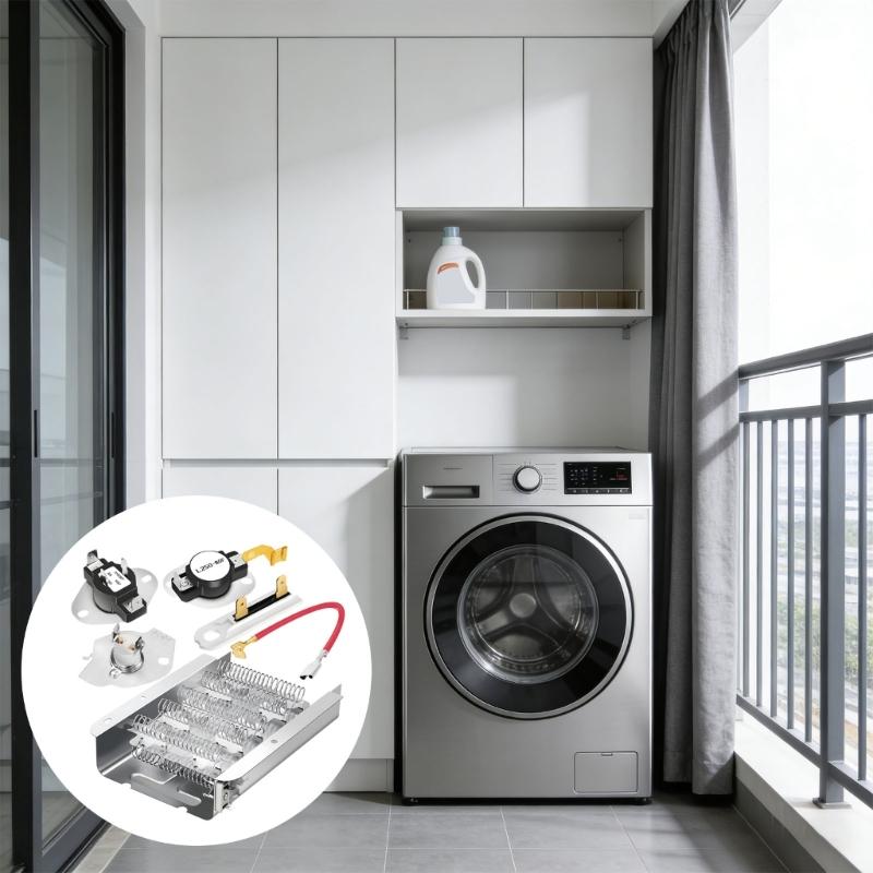 Dryer Heating Element Assembly 279838 Dryer Heating Repair Set Appliance Repair Component for Various Drying Machine