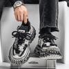 Winter high-top high-end running leather surface waterproof and non-slip sports casual height-increasing dad shoes