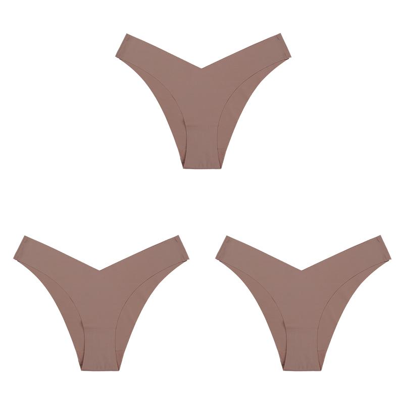 3 Teile/los Frauen Sexy Eis Seide Höschen Low-Rise Keine Spur Dessous Weibliche G String Multicolor Unterwäsche Multicolor Tanga Dessous