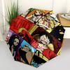 1 Stück Automatischer Faltregenschirm - Anime One Piece Muster Tragbares faltbares Design Mit 8 Rippen Weihnachts-Geburtstagsgeschenke