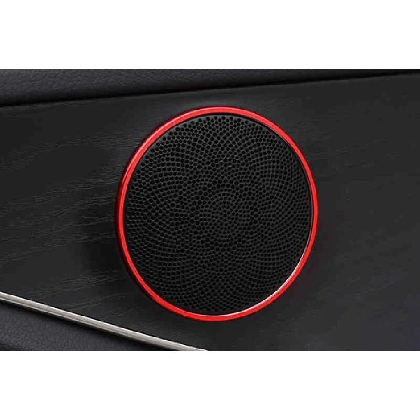 For Mercedes-Benz GLC 2016-2021 Red Aluminum Inner Door Horn Frame Cover Trim 4X