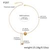 18K Gold-Plated Tassel Pendant Necklace with Large and Small Stainless Steel Beads - European American Fashion