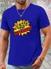 Unisex O Neck Tee Jesus Is My Superhero Comic Text Print Cotton Short Sleeve Loose Summer Breathable Daily Casual Basic Wear Top