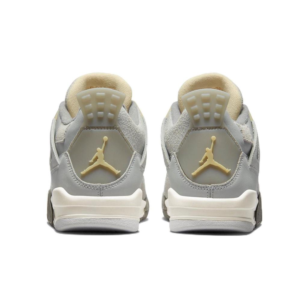 Air Jordan 4 Retro SE Craft GS Photon Dust Kids Sneakers Grey Pale-Vanilla Off-White DV2262-021