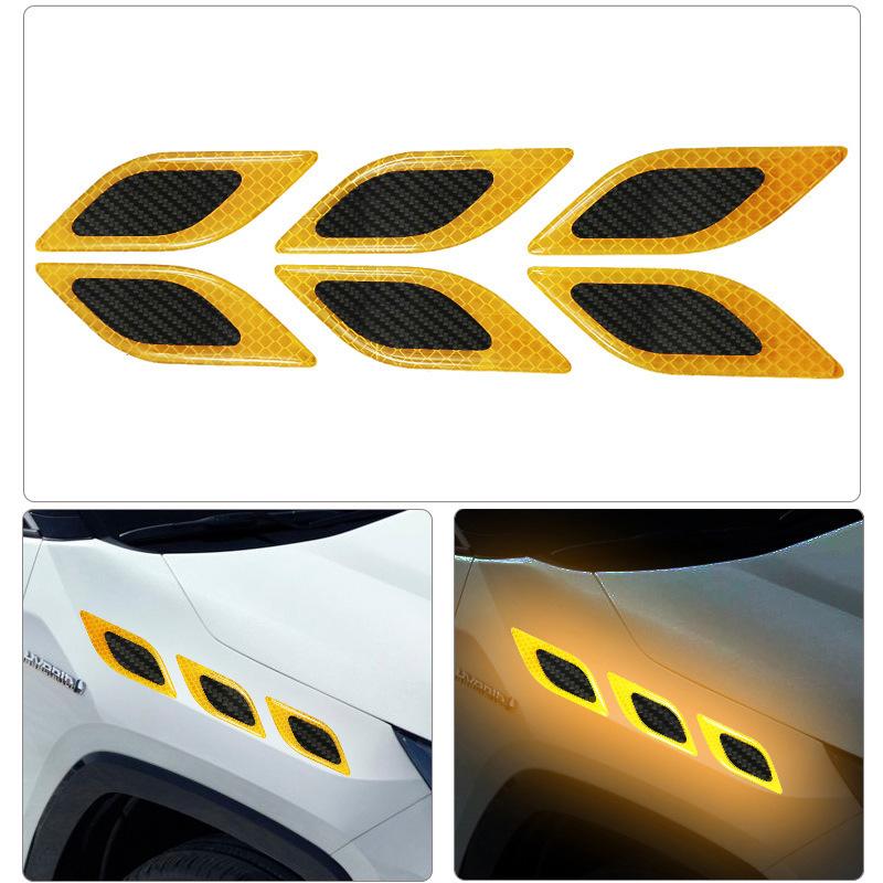 Car reflective decorative stickers, anti-collision strips, night glow reflective safety warning stickers, body stickers