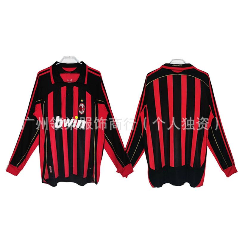 AC Milan retro jersey 0607 season Kaka Maldini Ronaldini Ronaldinho Pirlo collector's edition football jersey