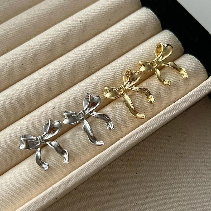 2025 Trendy Sweet-Cool Bow Knot Earrings Minimalist Elegant Statement Jewelry Gift for Women Dropshipping