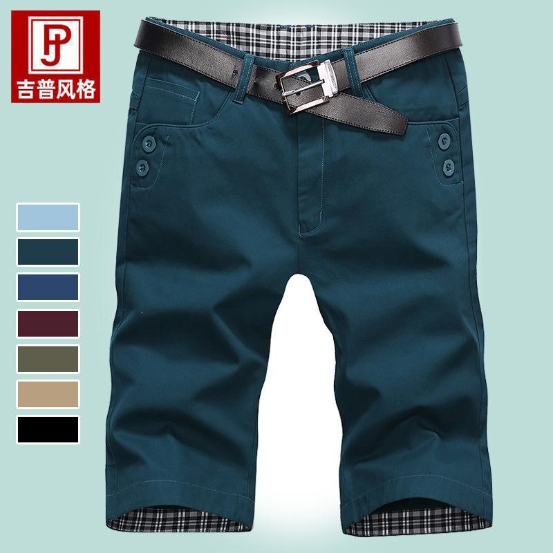 Men Beach Shorts Cotton Solid Color Casual Loose Clothing Men’s Sports Shorts