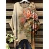 2025 Bohemian Chic Oversized Minimalist Cute Panda Print Irregular Hem Round Neck T-Shirt Stylish and Versatile Machine Washable