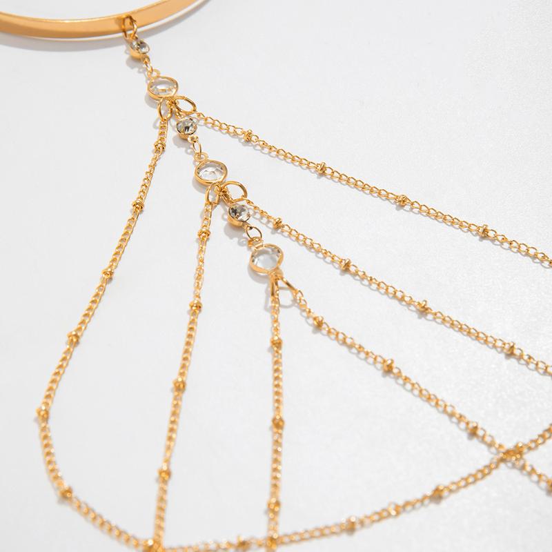 Trendy Arm Jewelry Fashion Sexy Multi-layered Rhinestone Chain Tassel Upper Arm Bracelet Armlet Armband Women Accessories