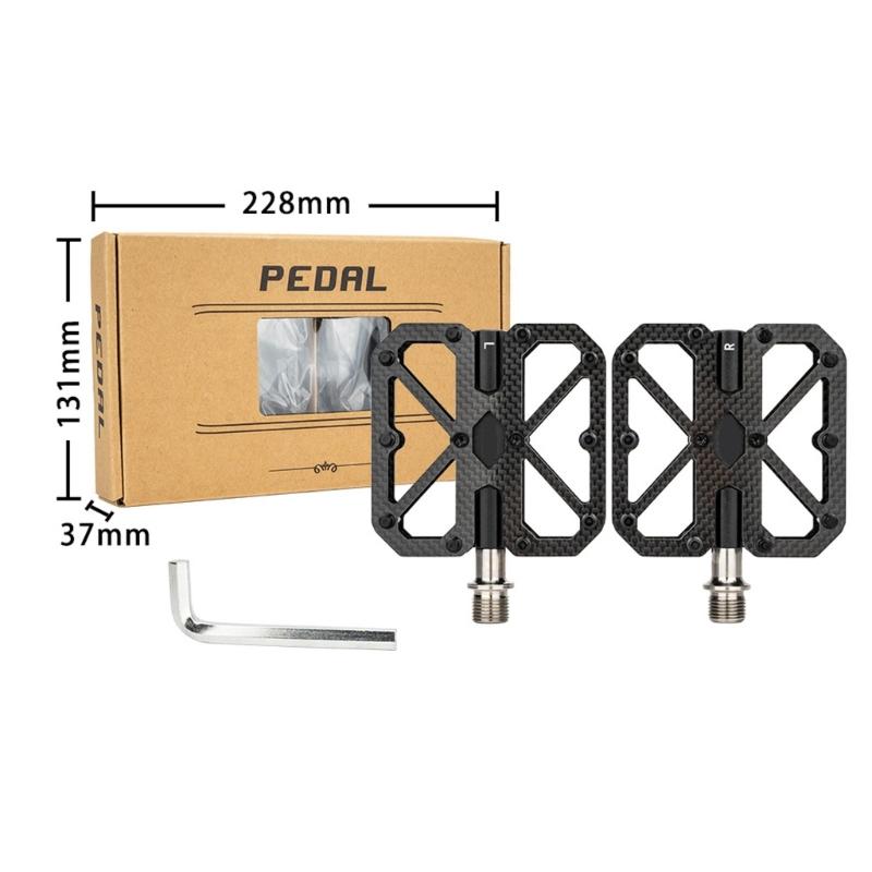 Light Weight Bicycles Platform Pedals 3 Seal Bearings Nonslip Bicycles Pedals for Mountain Cycling Road Bicycles