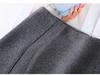 Women's Grey Wool Blend High-Waisted A-Line Skirt - Autumn/Winter 2025 Collection