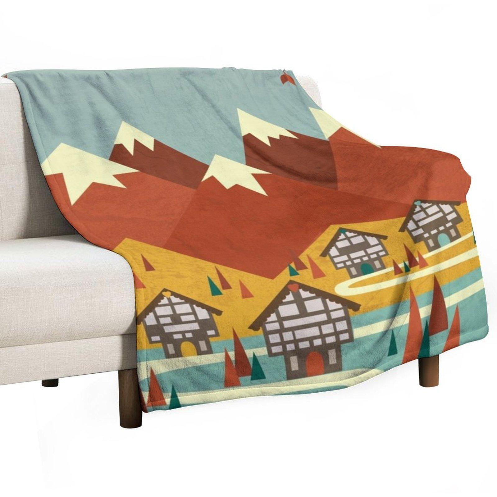 

Switzerland Throw Blanket Fashion Sofas bed plaid Plaid on the sofa Decorative Sofa Blankets 30x40in