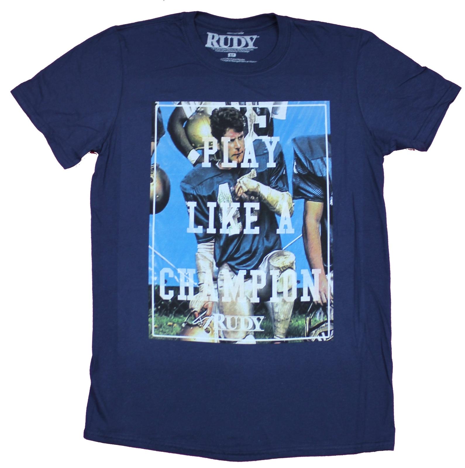 Rudy Adult New T-shirt Play Like a Champion XL