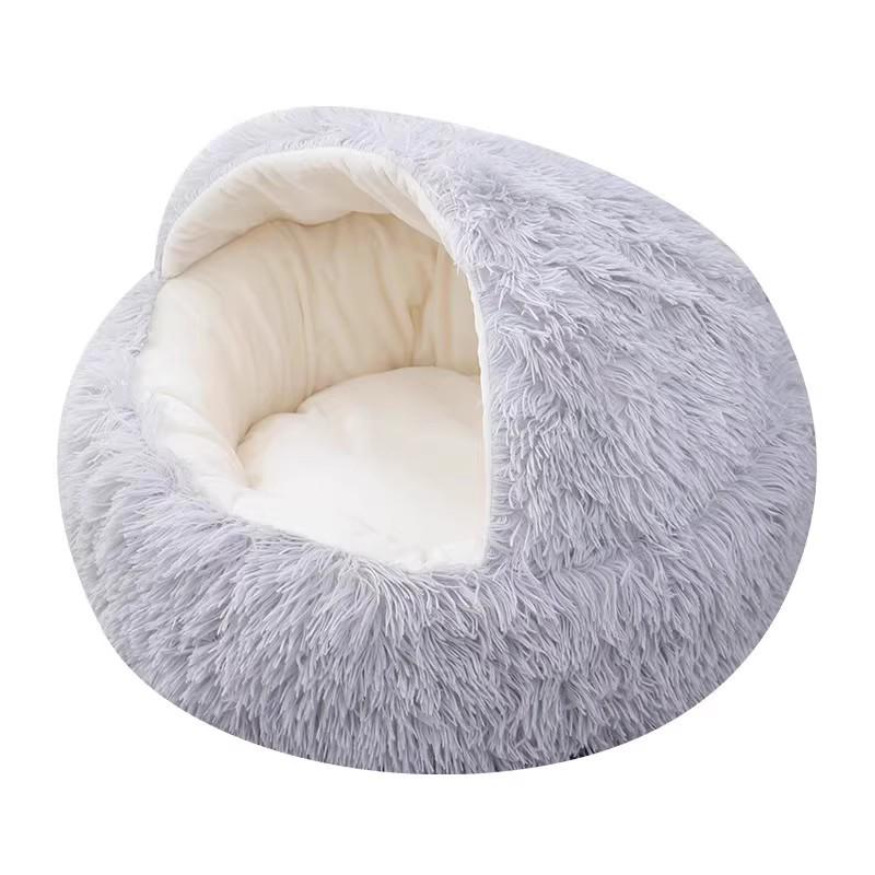 All-Season Enclosed Cat House: Cozy Bed for Cats and Dogs