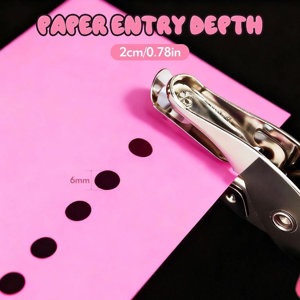 Round Hole Single Hole Punch DIY Handheld Circle Punch  School Office Binding Stationery