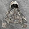 Y2K Retro Zip Up Hoodie Men Camouflage Pattern Zipper Sweatshirt High Street Hip Hop Streetwear Oversized Unisex Camo Hoodie