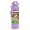 1PC Sloth Turtle Cute Cartoon Print 750ml Color Plastic Sports Water Bottle Leakproof Flip Straw Lid Suitable for Sports Office Home Use