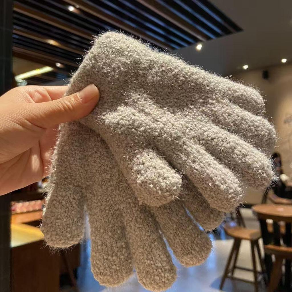 Warm Fleece-Lined Children's Gloves, Medium/Large, Ages 3-6, Thickened for Autumn/Winter, Cute Cold Protection for Students