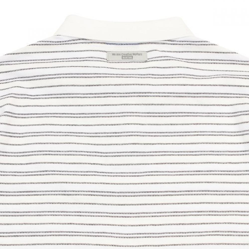 BlueTail WhiTe STripe Crop ShorT Sleeve T shirT azb2Ts06wT