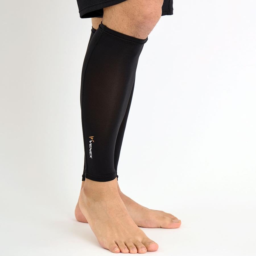 VENEX Recovery Wear and Ankle Accessories Leg Comfort Black L 6113 Knee, Calf, (03)