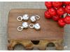 Sterling 925 Silver Small Bell Pendant with Red Rope - 8mm Jewelry Accessory.