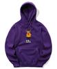 Orange Bear Graphic Hoodie - Purple