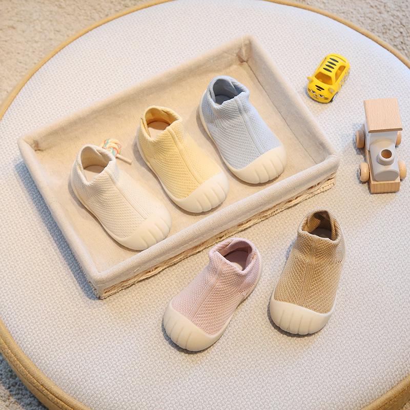 New Autumn/Winter Mid-Calf Non-Slip Baby Walking Socks - Korean Style, Anti-Drop Design for Toddlers