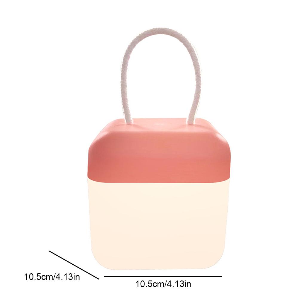 USB Charging Atmosphere Light with Rope Handle Soft Lighting Table Lamp 3 Light Color Bedroom Dream Night Light for Home Decor