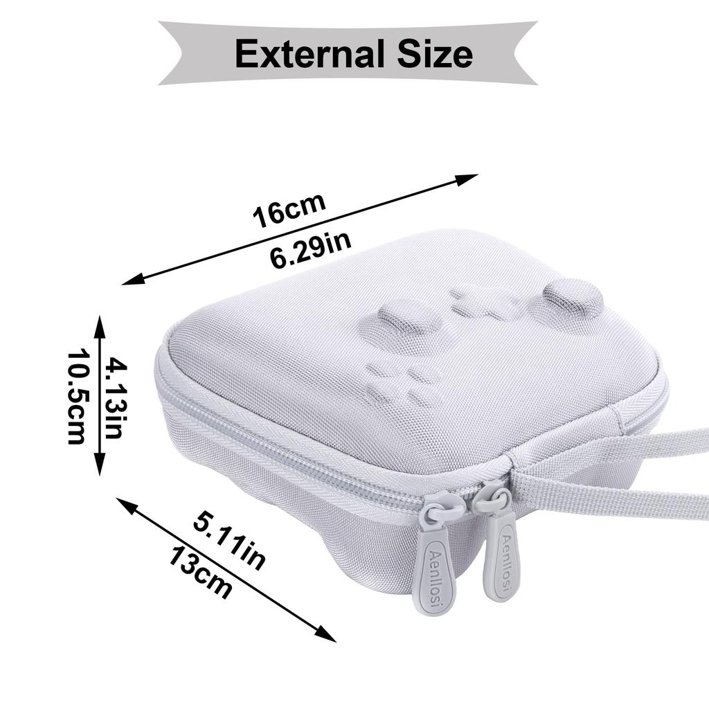 Aenllosi Storage Case for 8bitdo Ultimate 2/Ultimate Wireless/Wired Controllers and Charging Dock, Off-White (Case Only)