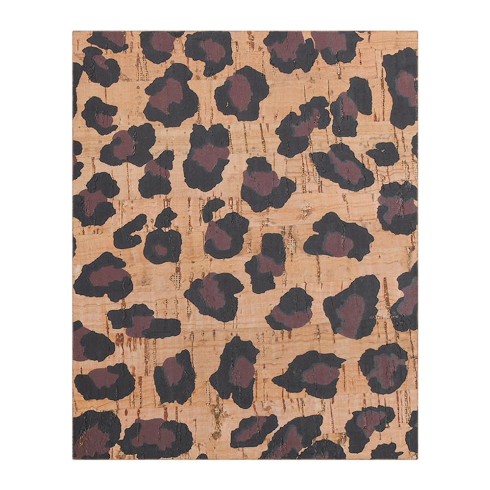 

Natural Color Retro Faux Leather Sheets Thin Soft Cork Ribbon Fabric Suitable for Bags Laptop Case Packaging Material DIY Crafts 7.8in x 5.9in леопардовый