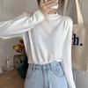 Spring 2025 Women's Knit High Neck Slimming Long Sleeve T-Shirt