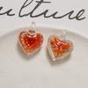 Glass Heart Charm 25x20mm Small Love Heart Shape Pendants for Women DIY Love Jewelry Necklaces Making Findings 6-Color