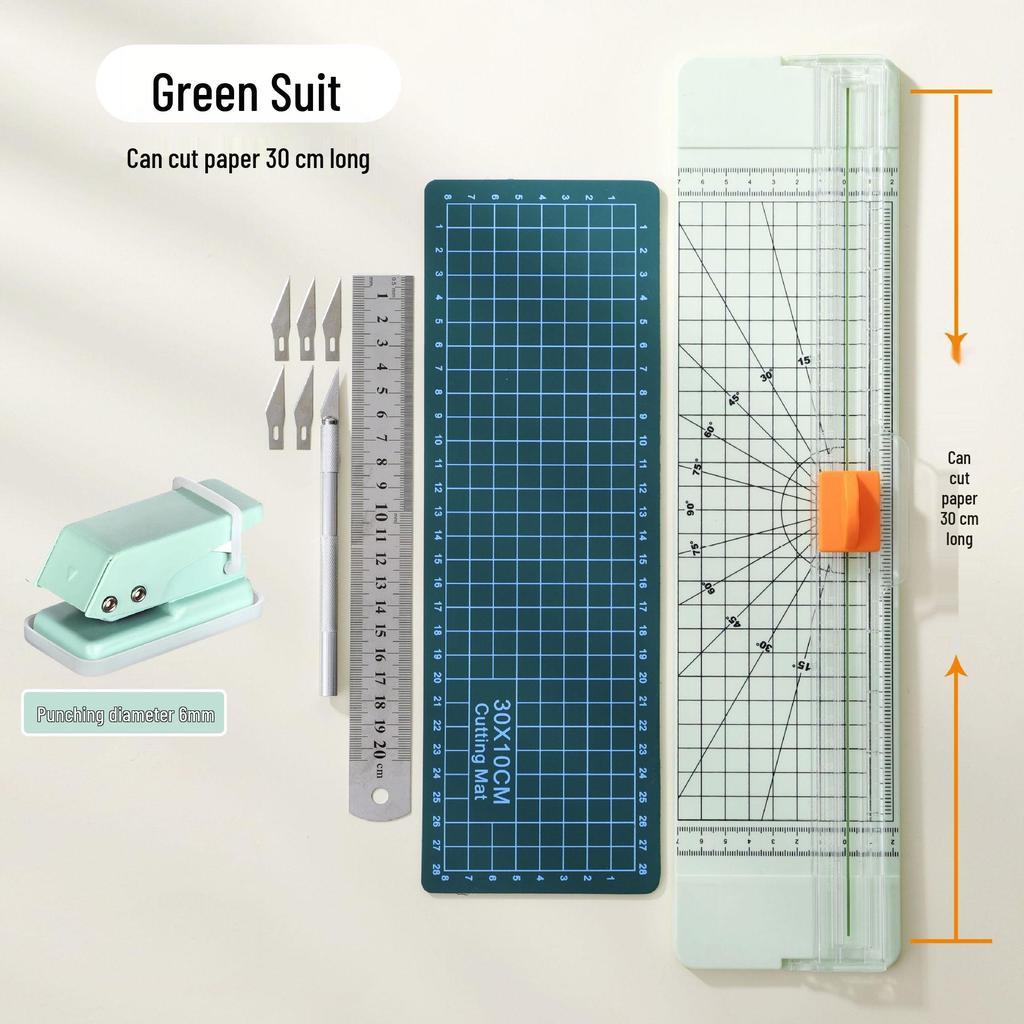 Dual Blade Portable Paper Cutter - Durable Sharp Craft & Office Knife for Students and Artists