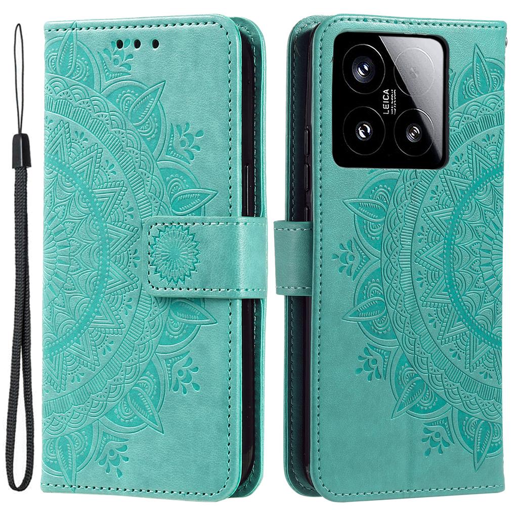 For Xiaomi 15 Case Imprinted Totem PU Leather Wallet Stand Phone Cover