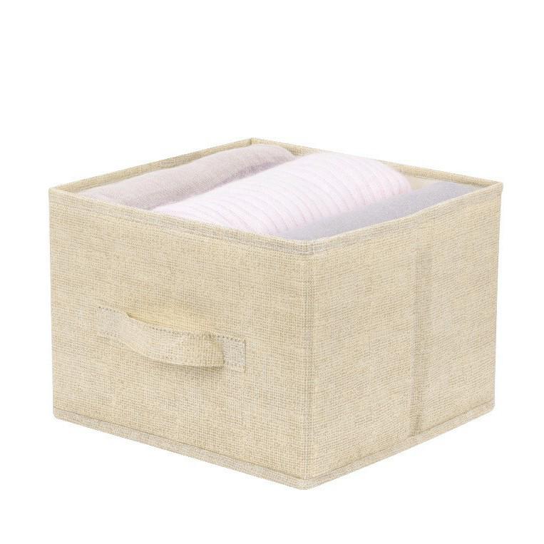 Cotton Linen Hanging Wardrobe Organizer with Multi-Layer Drawers for Clothes and Underwear