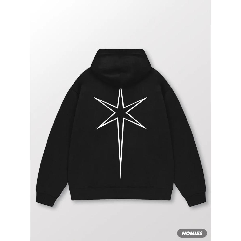 Y2K New Men s Hooded Zipper Sweatshirt with Printed Personality, Loose Retro Sweatshirt, Casual Cardigan Jacket S