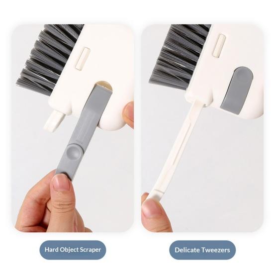 Window Track Cleaning Brush with Non-Slip Grip Sliding Door Window Sill Cleaning Scrubber 3 in 1 Groove Crevice Scrub Cleaning Tool