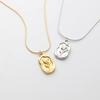 Retro Embossed Tulip Pendant Necklace For Women Personalized Gold Color Silver Color Stainless Steel Necklace Party Jewelry
