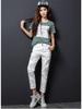 2024 Summer Women's Slimming Ripped Jeans - Trendy Nine-point Casual Pants