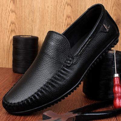 Mode Echtes Leder Herrenschuhe Luxus Business Casual Slipper Formelle Loafer Herren Mokassins Italienisch Schwarz Herren Fahrschuhe Sneakers
