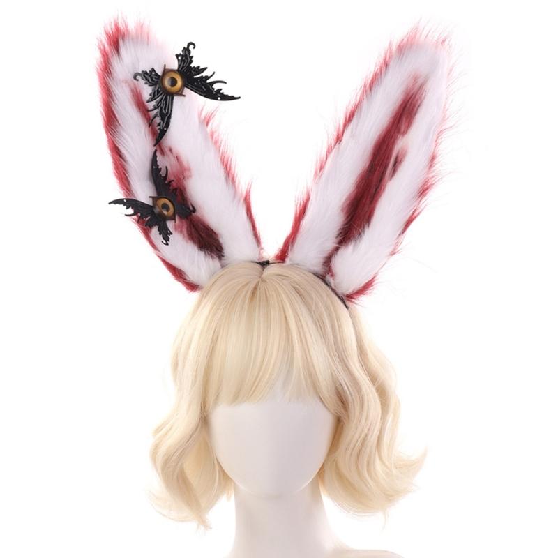 Plush Rabbit Ears Headband For Kids Soft Comfortable Hair Accessory For Party Costume Photography Color Available