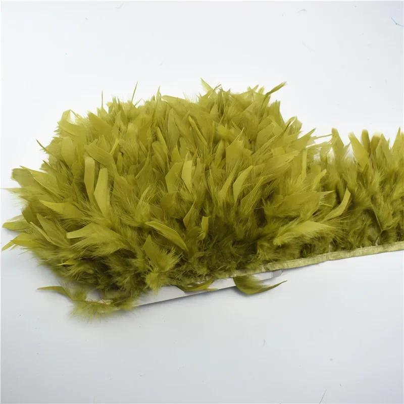 Colored Fluffy Turkey Feathers Trim Tassel Fringe Ribbon Marabou Feather Tape Boa Sewing Costume Clothing Accessories Decoration