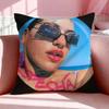 Singer R-Rosalia Cushion Cover Breathable Linen Pillowcase Summer Odorless Eco-Friendly Invisible Zipper Washable
