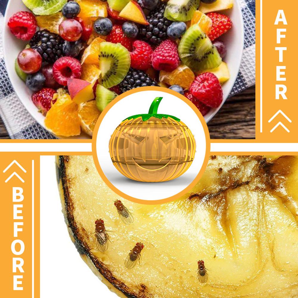 Pumpkin-shaped Safe and Efficient Fruit Fly Trap, Suitable for Indoor and Outdoor Use, Hanging