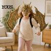 Dragon Dress Up Set Children's Costumes Set, with Mask Tail And Wing, Lightweight Red Blue Green Black Wings Cosplay Costumes, for Ages 3-12