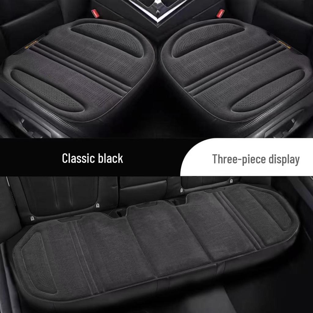Universal Breathable Lambskin Suede Car Seat Cushion for All Seasons