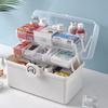Large Capacity Portable Medicine Box for Home, Family, and Children's Use