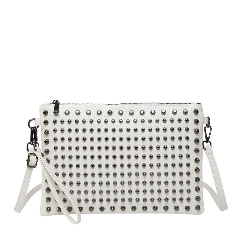 Foreign Trade Women's Bag 2025 Autumn New Korean Version Fashion Rivet Shoulder Bag Large Capacity Casual Versatile Envelope Bag Tide