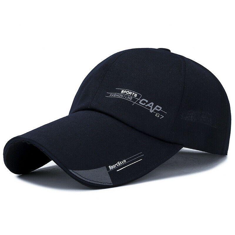 Unisex Adjustable Casual Summer Baseball Cap Black Sports Hat Sport Women Men